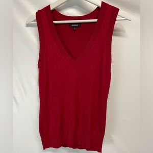 Express Red Knit Vest perfect for Holidays S
